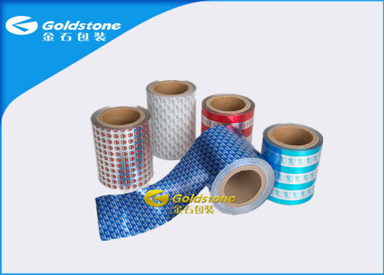 De Aluminiumfoliedeksels van de matrijzenbesnoeiing/Lidding-Film Koude Hete Vullende Blauwe Kleurendruk