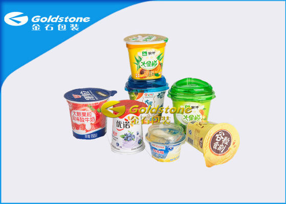 Kleurrijke Gedrukte Plastiek Bevroren Yoghurtkoppen, Shatterproof Hoge Beëindigen Mini Plastic Koppen