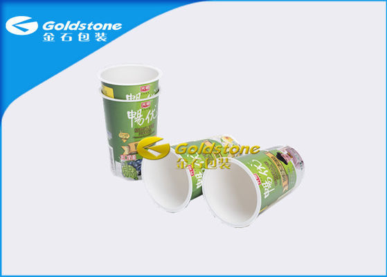 Automatische het Vormen zich Plastic Yoghurtkoppen met de Druk van het Gebogen Oppervlakteembleem