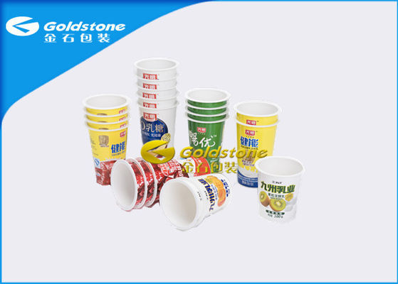 Vlotte Vlakke HDPE Plastic Yoghurt/van Smoothie Koppen Beschikbare Vriendschappelijke Eco
